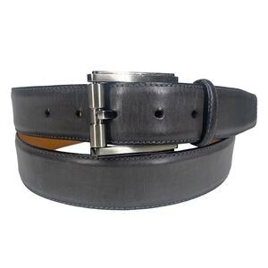 MAGNANNI Belt Sz. 44 Gray Genuine Leather Made in Spain Men's Dress #B1278